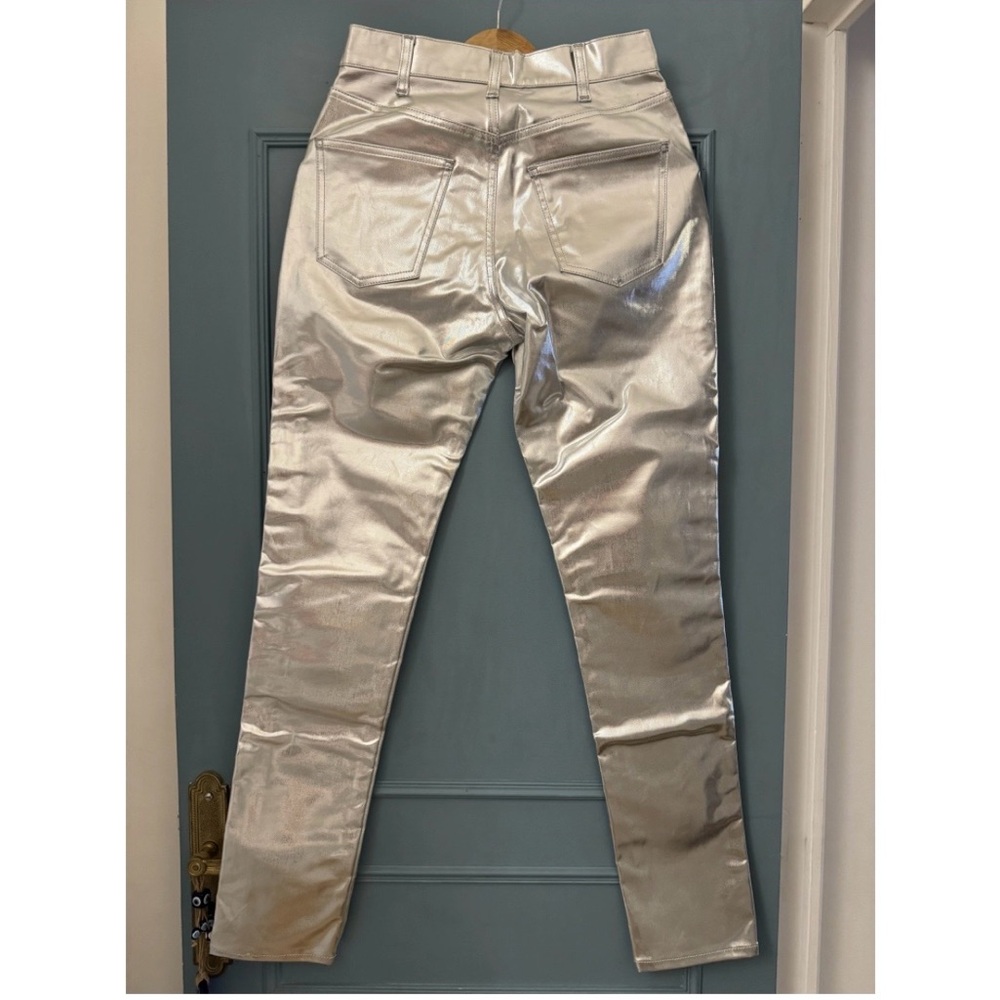 Celine Shimmering Silver Trousers